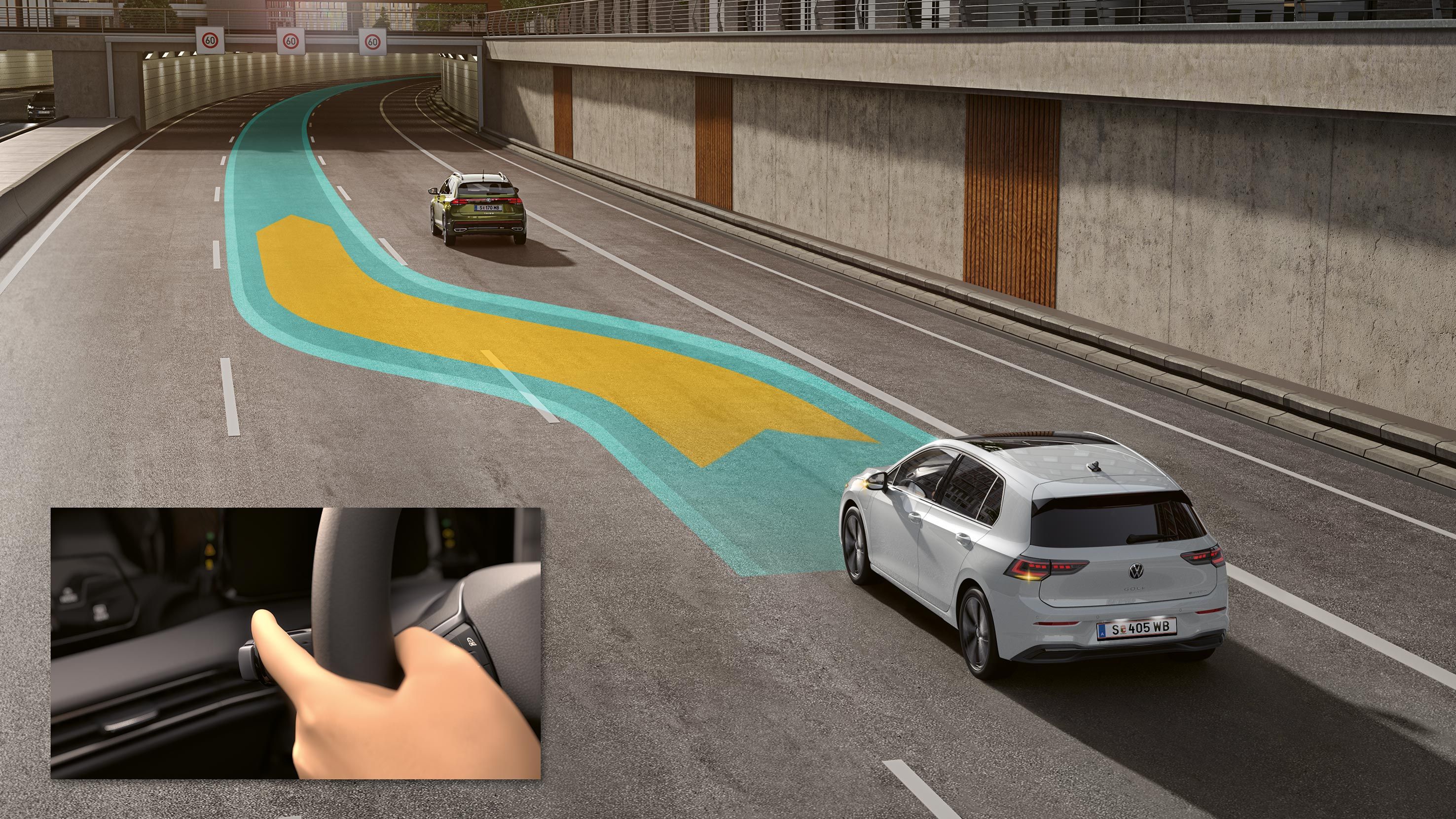 Side Assist wird am Beispiel des Golf gezeigt