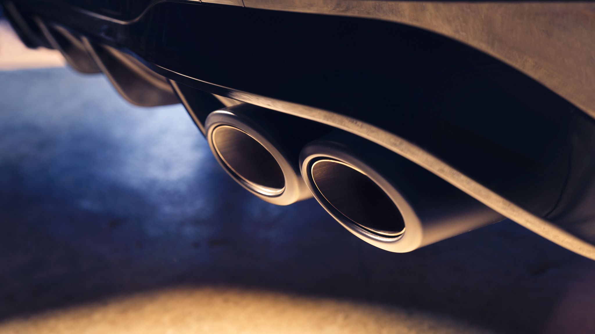 Ansicht vom hinterem Auspuff vom Golf R 
