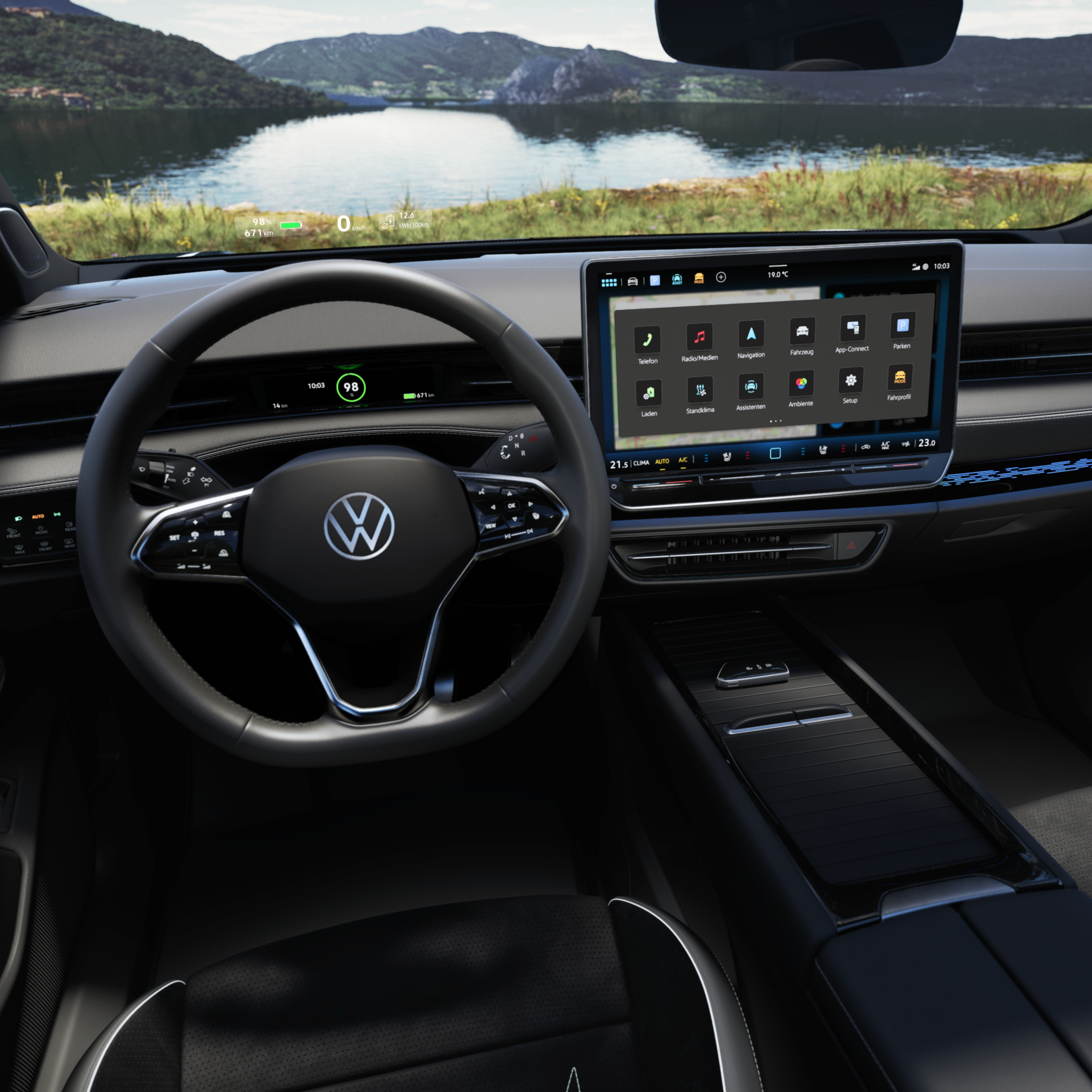 Изглед от кокпита в един Volkswagen 