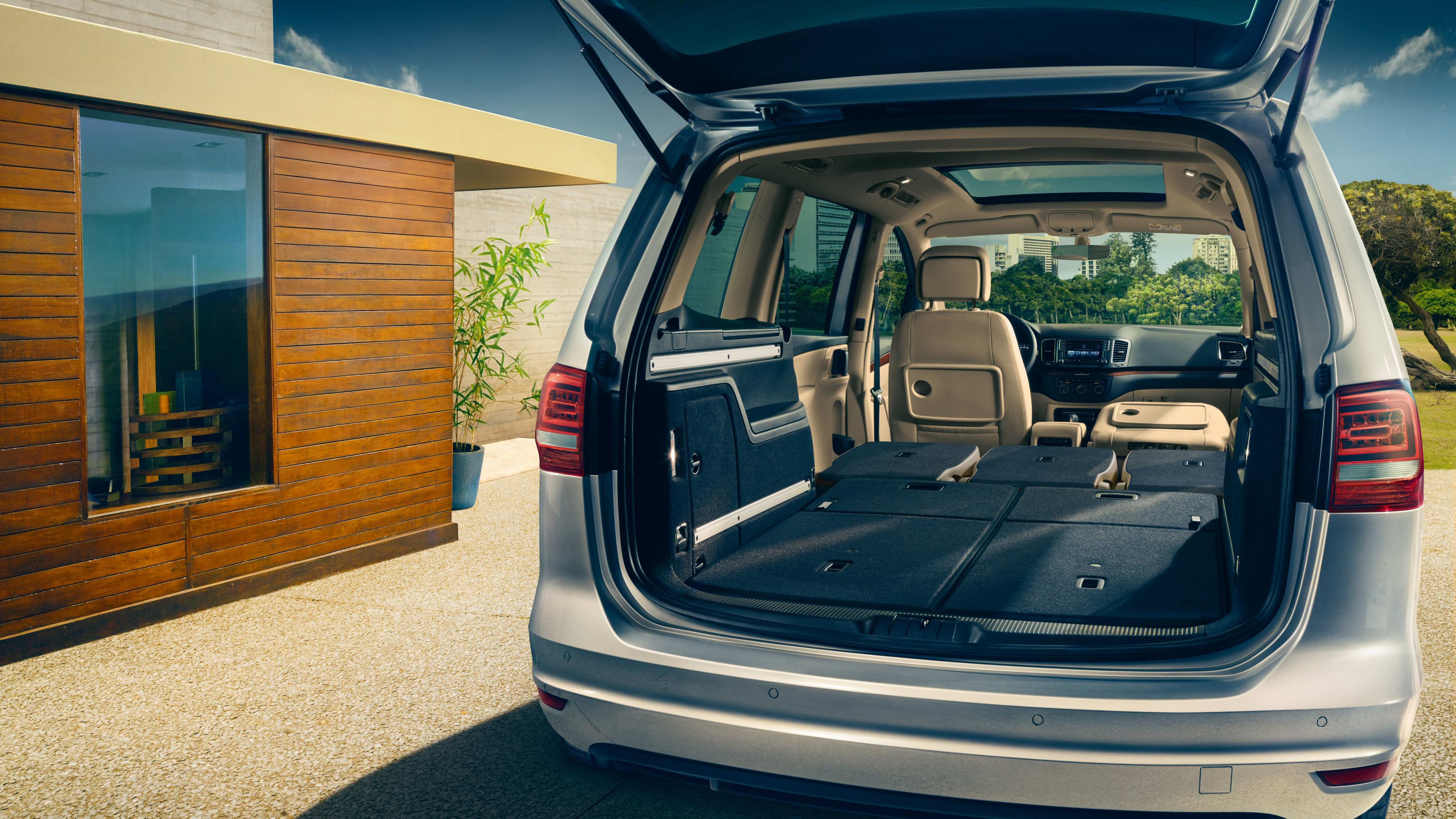 vw volkswagen sharan innen interieur kofferrraum