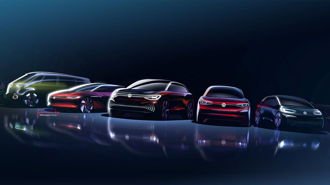 ID. семейството от модели на Volkswagen (дизайнерски скици)