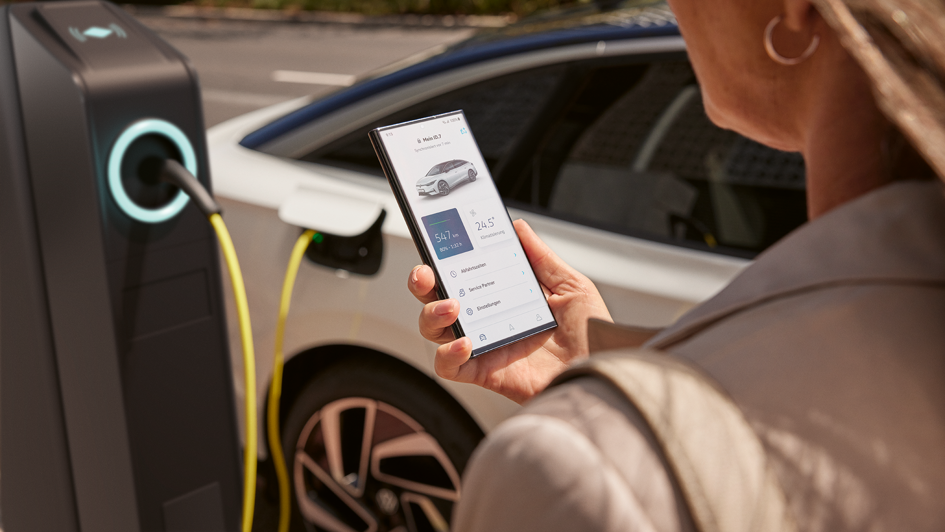 VW ID.7 зареждане