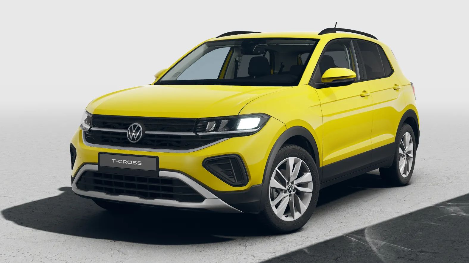 Volkswagen T-Cross в ярко жълт цвят – компактен SUV с модерен дизайн