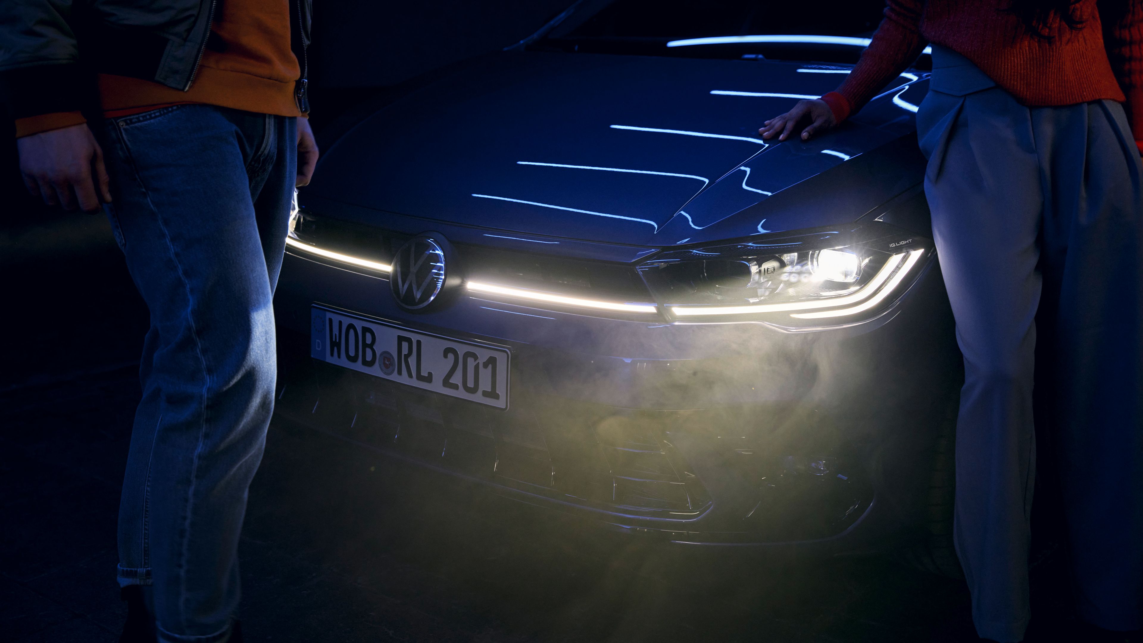 Светлинната графика във VW Polo: с предлагана като опция светлинна лента и IQ.LIGHT - LED-Matrix-светлини